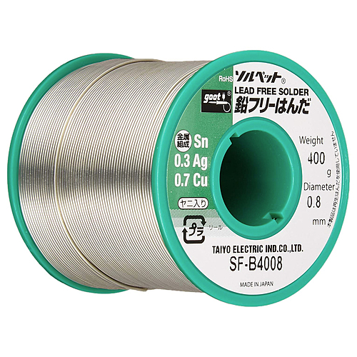 パンダるん　　ダブル リール巻鉛入りはんだ 高密度実装用 70g Φ0.6mm｜鉛入りはんだ